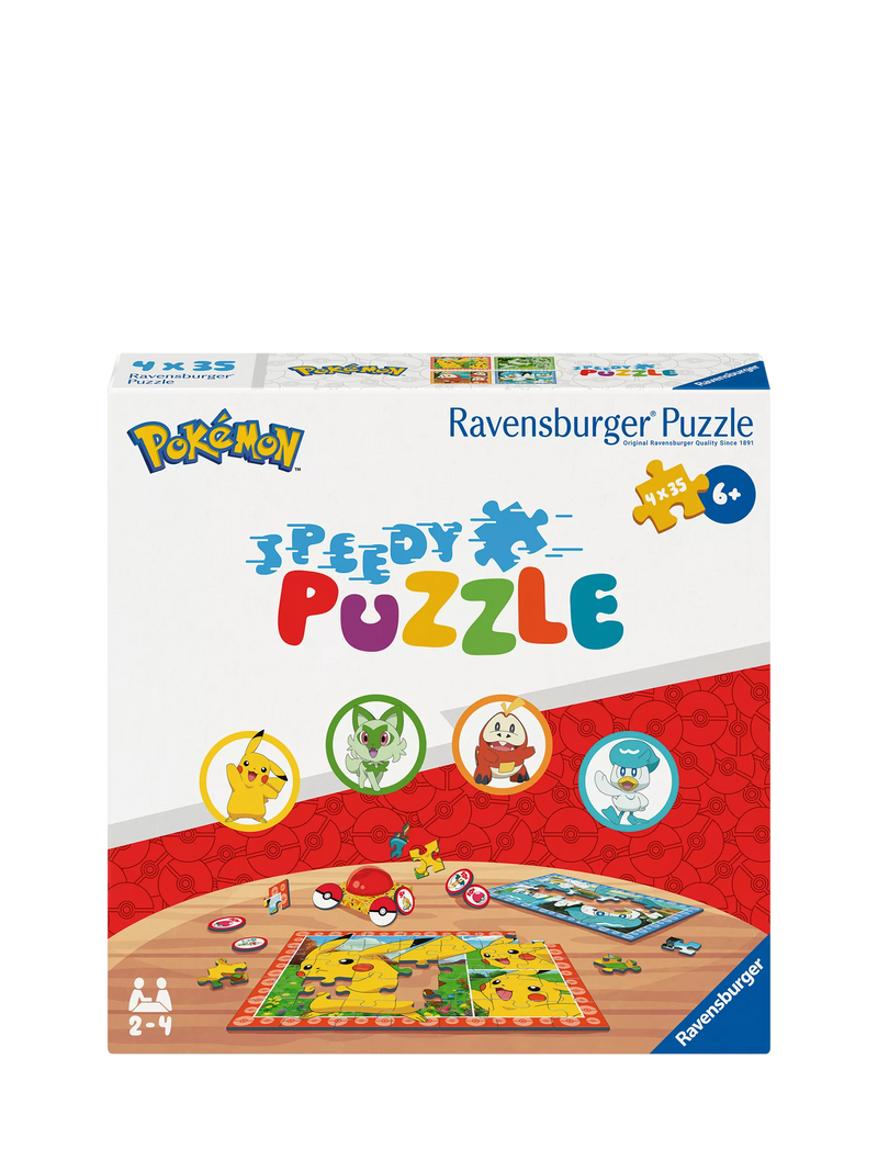 Ravensburger Pokémon Speedy puzzle game 4 puzzles (British brand)