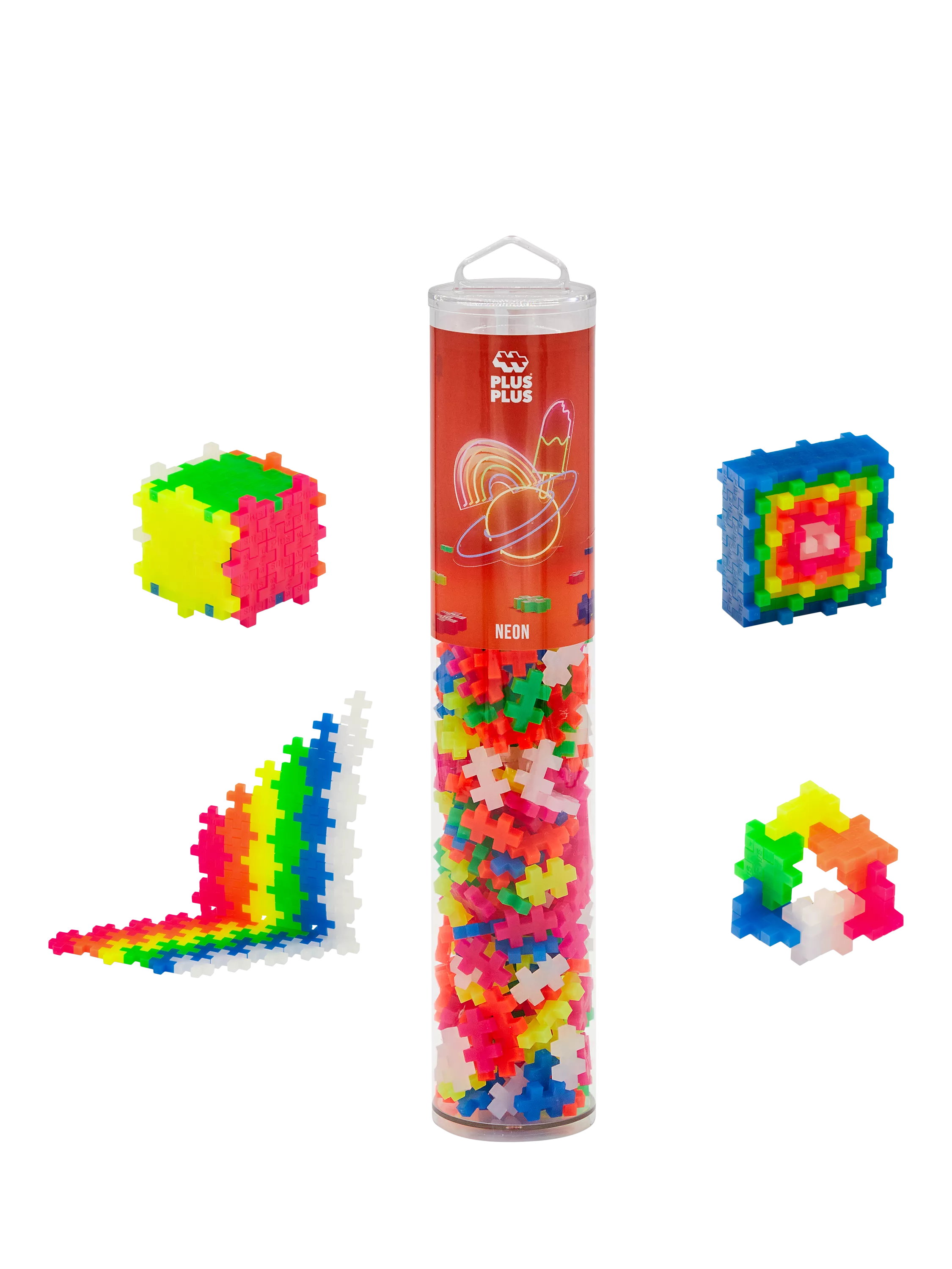 Plus-Plus Neon Colour Mix Tube 240 pieces (British brand)