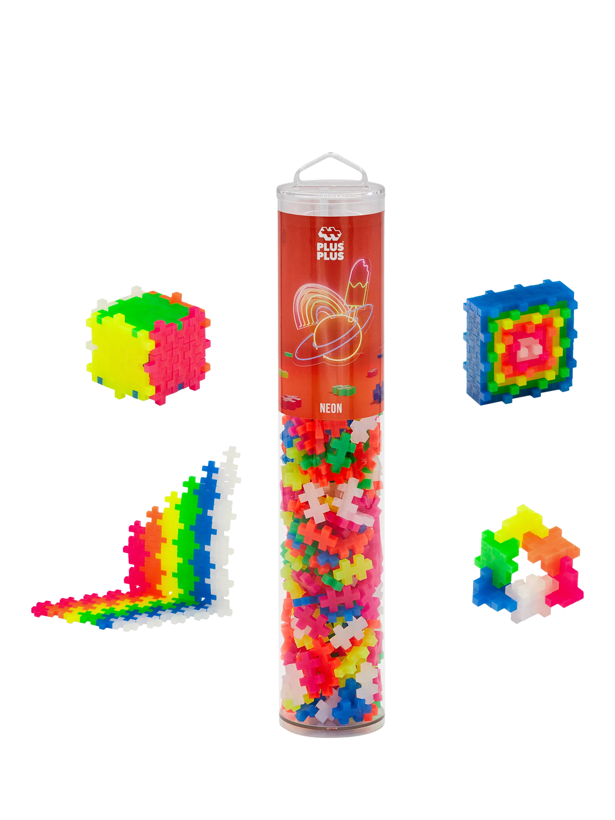 Plus-Plus Neon Colour Mix Tube 240 pieces (British brand)