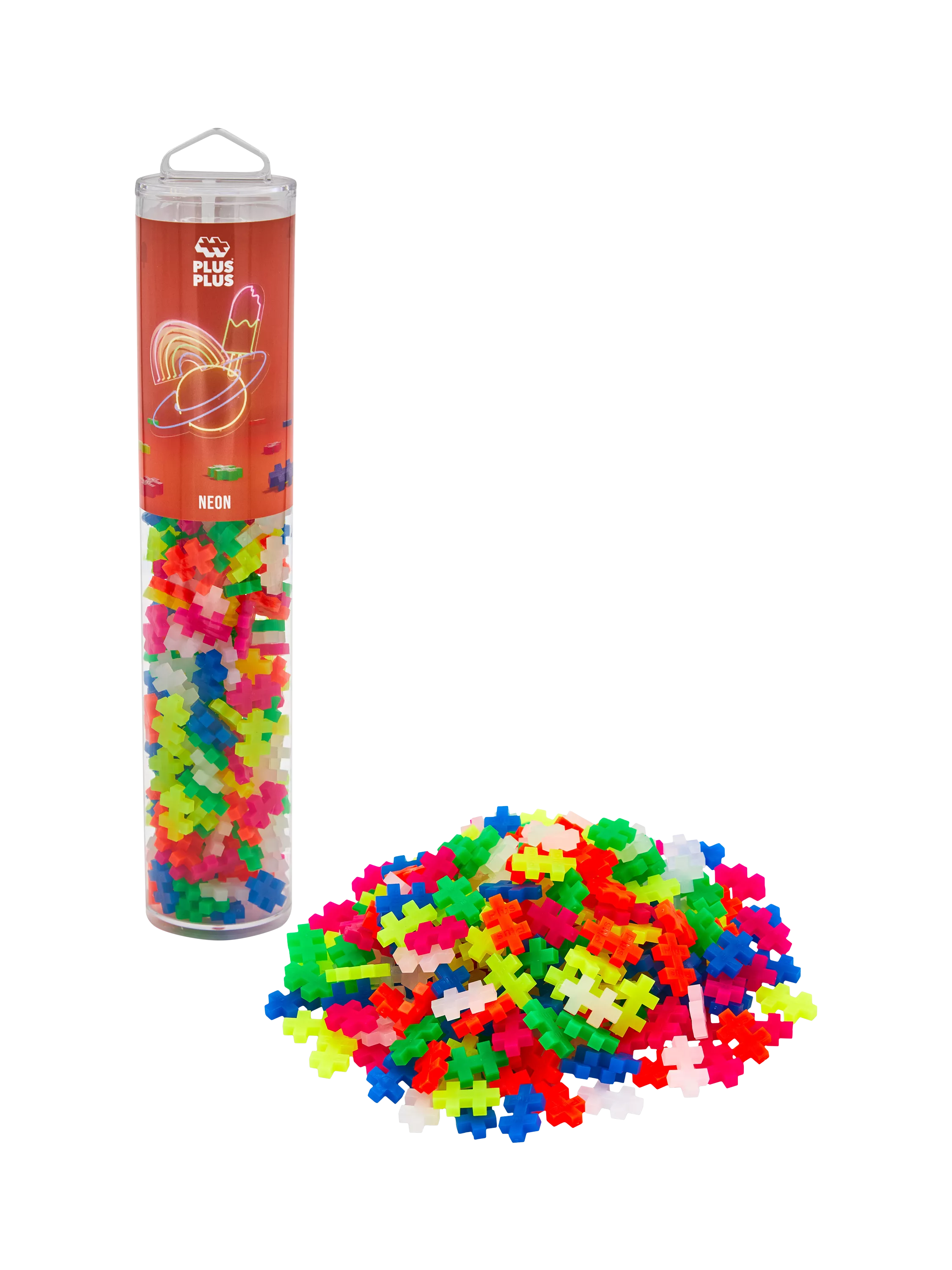 Plus-Plus Neon Colour Mix Tube 240 pieces (British brand)