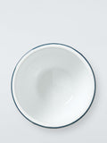 John Lewis enamel mixing bowl white/blue 16cm, imported from the UK