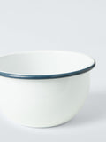 John Lewis enamel mixing bowl white/blue 16cm, imported from the UK