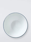 John Lewis enamel mixing bowl white blue 24cm, imported from the UK