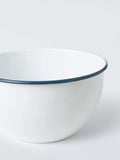 John Lewis enamel mixing bowl white blue 24cm, imported from the UK