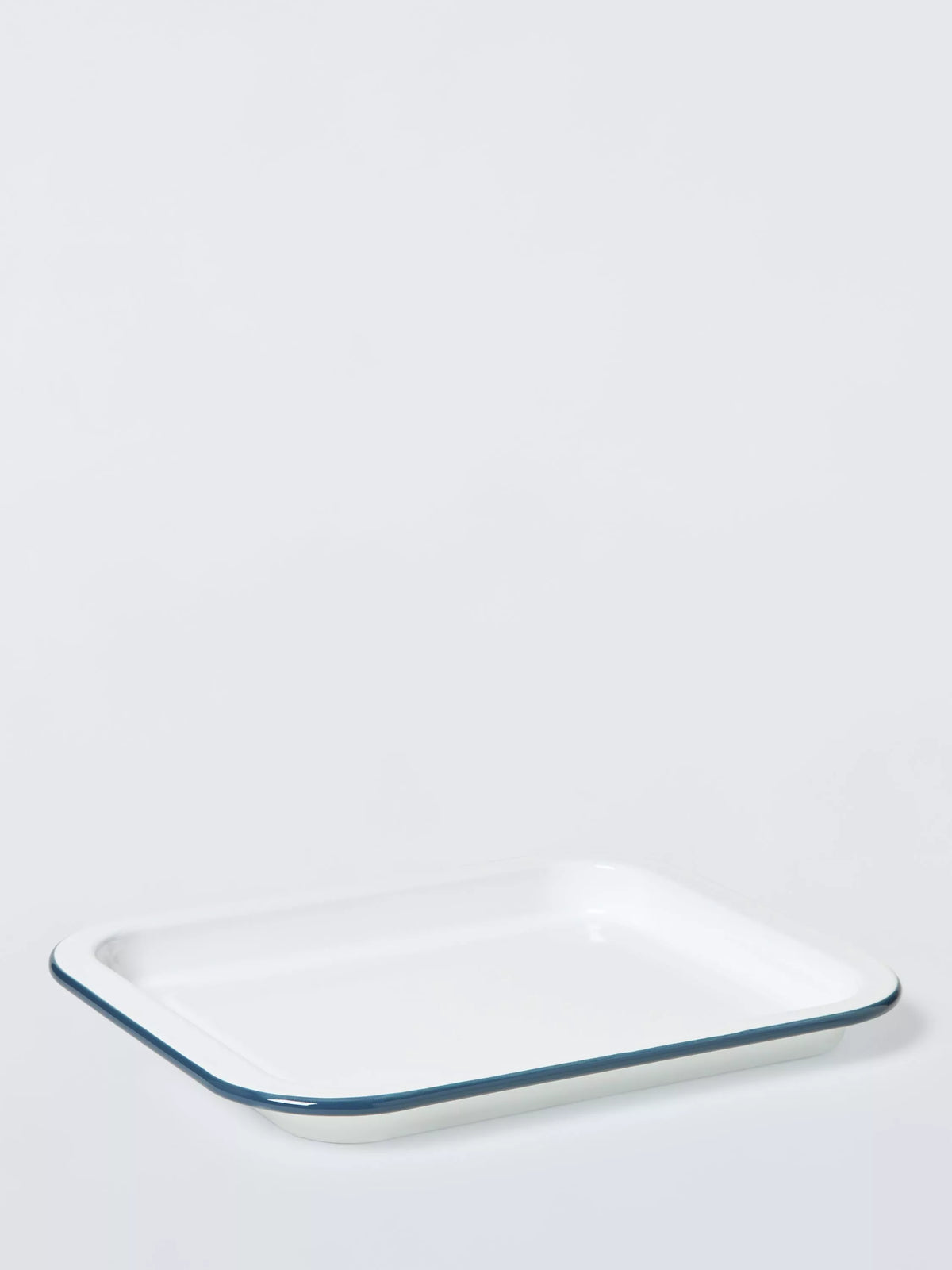 John Lewis enamel baking tray 28cm white blue - British product