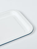 John Lewis enamel baking tray 28cm white blue - British product