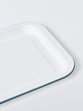 John Lewis enamel baking tray 28cm white blue - British product