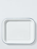 John Lewis enamel baking tray 28cm white blue - British product