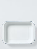 John Lewis enamel roaster 35cm white blue (British brand)