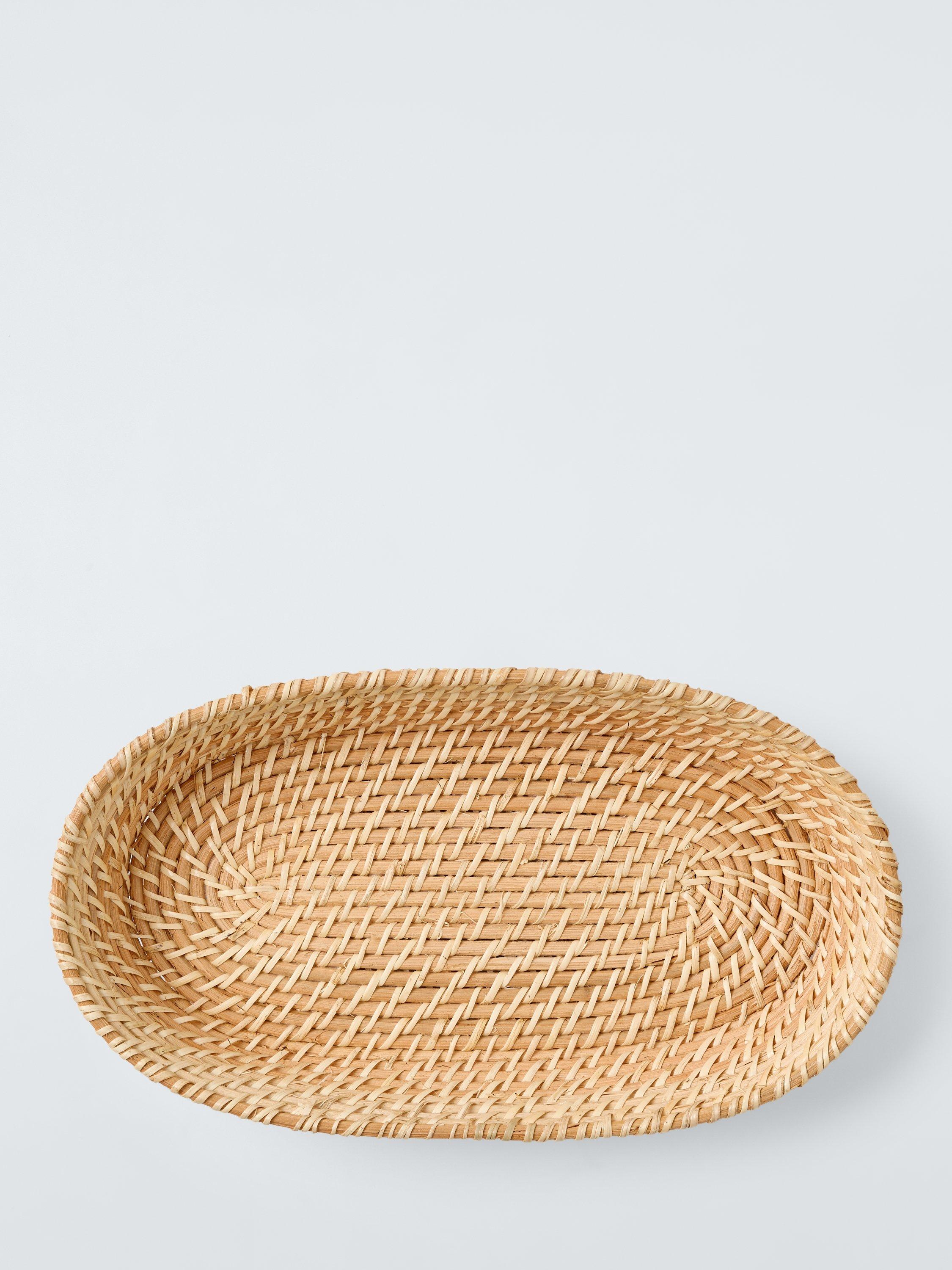 John Lewis oval rattan bread basket hand-woven - British product