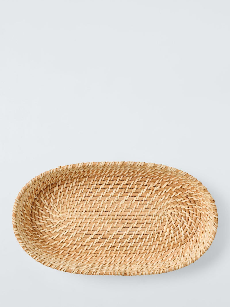 John Lewis oval rattan bread basket hand-woven - British product