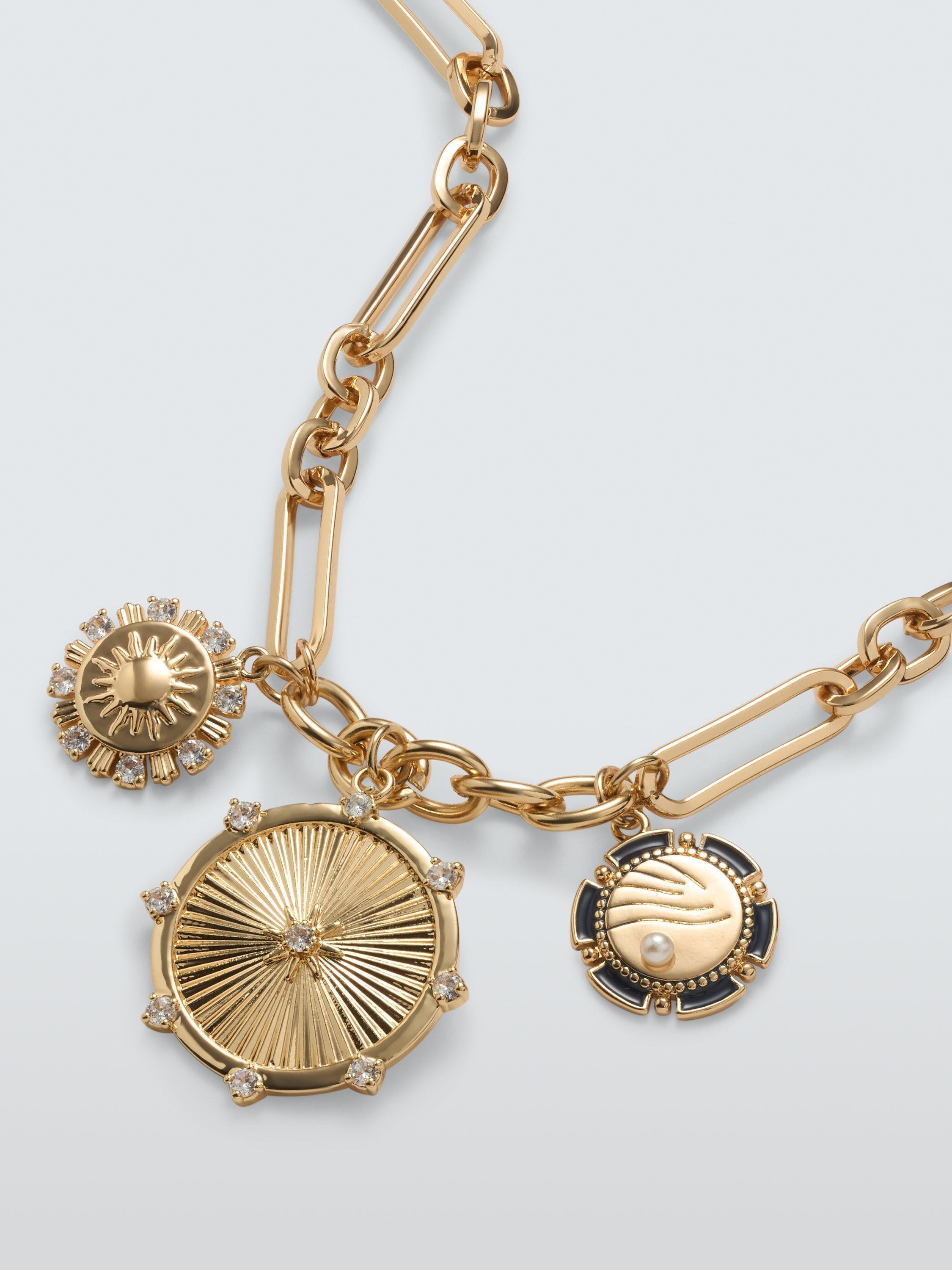 John Lewis charm necklace gold 42cm, UK version