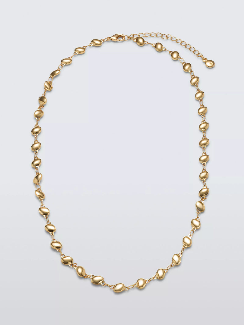 John Lewis Dainty Nugget Adjustable Gold Plated Short Necklace 42cm