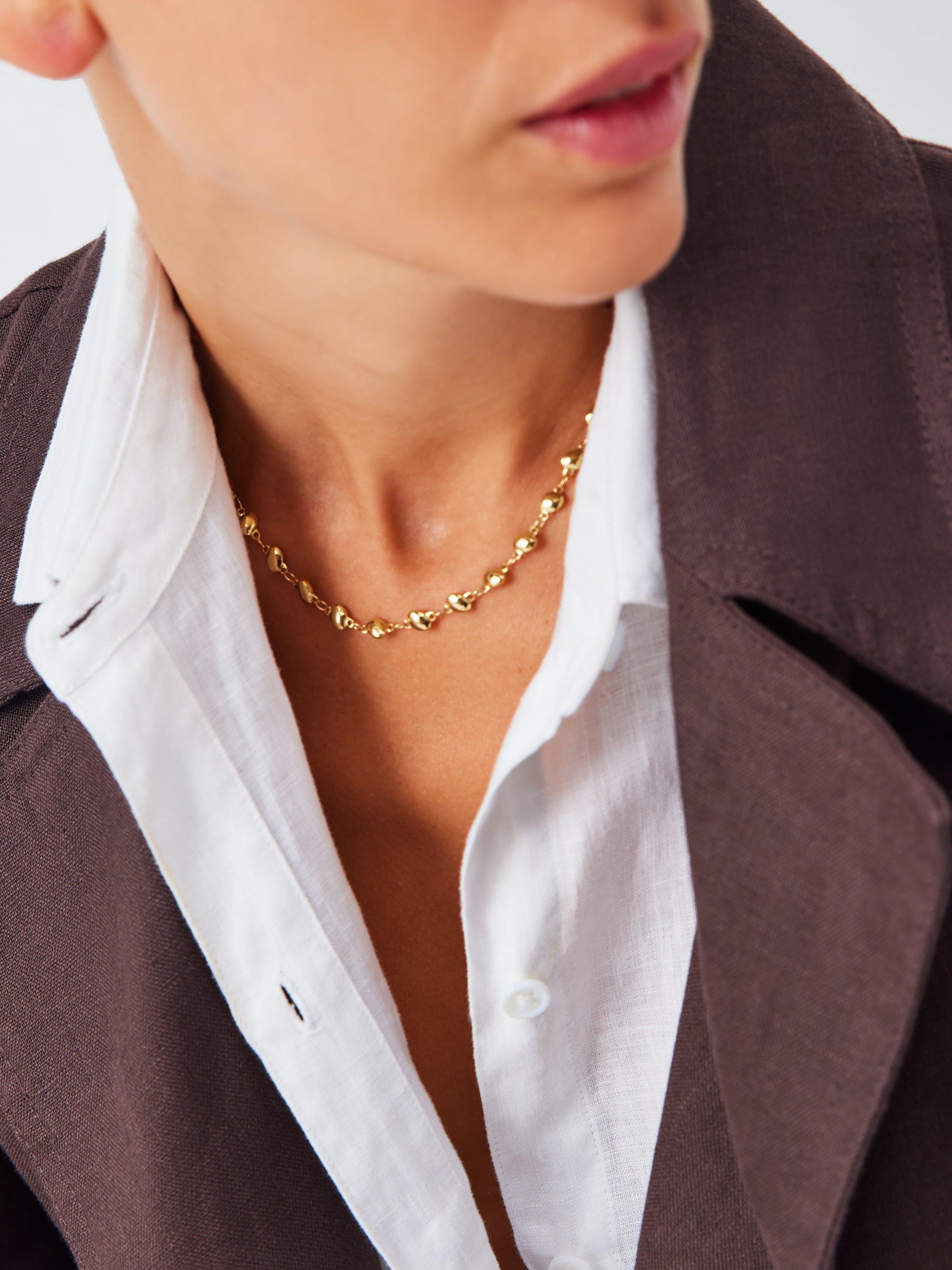 John Lewis dainty nugget gold plated necklace, imported from the UK