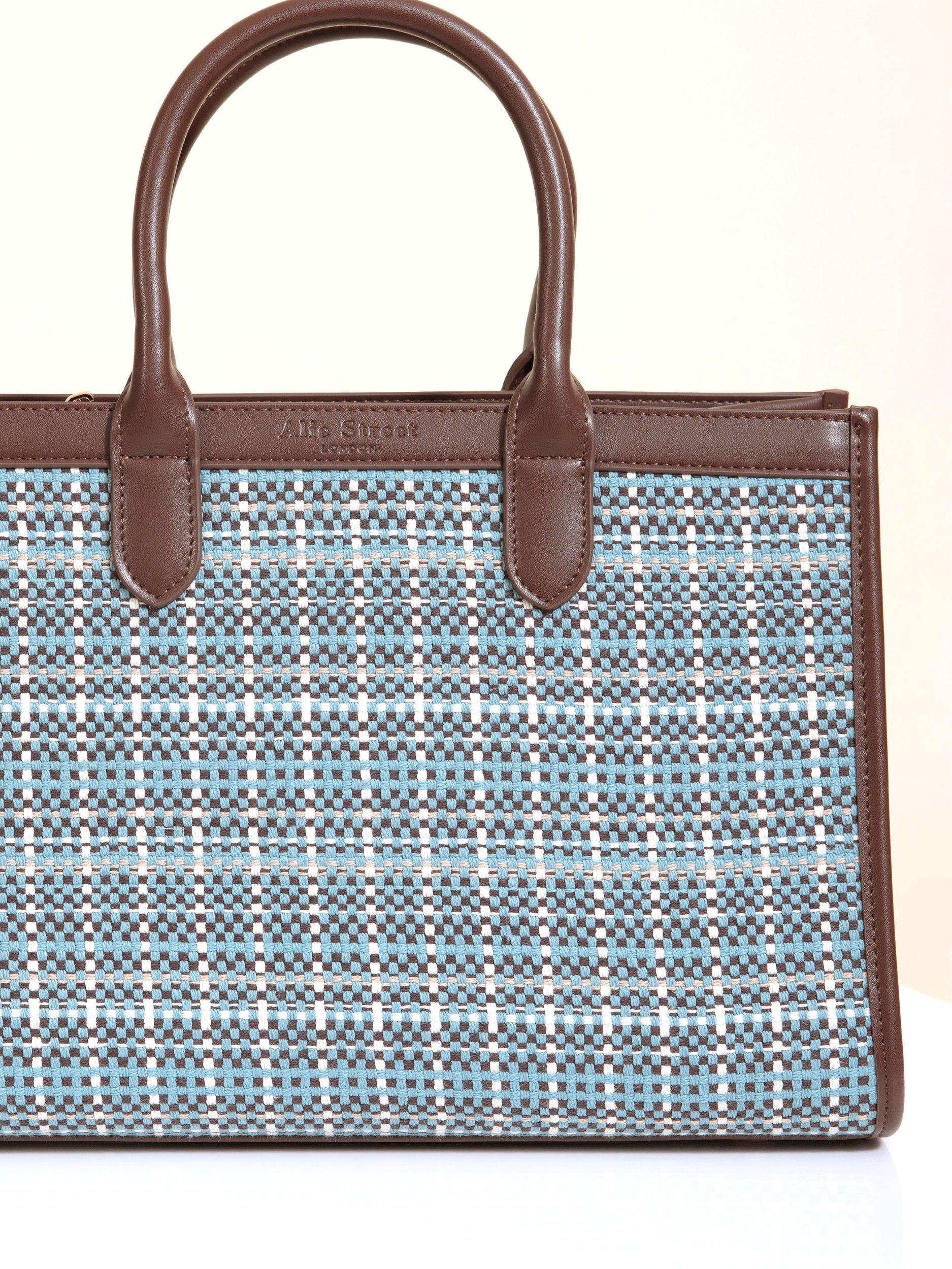 Alie Street Ashbourne handbag check pattern, UK version