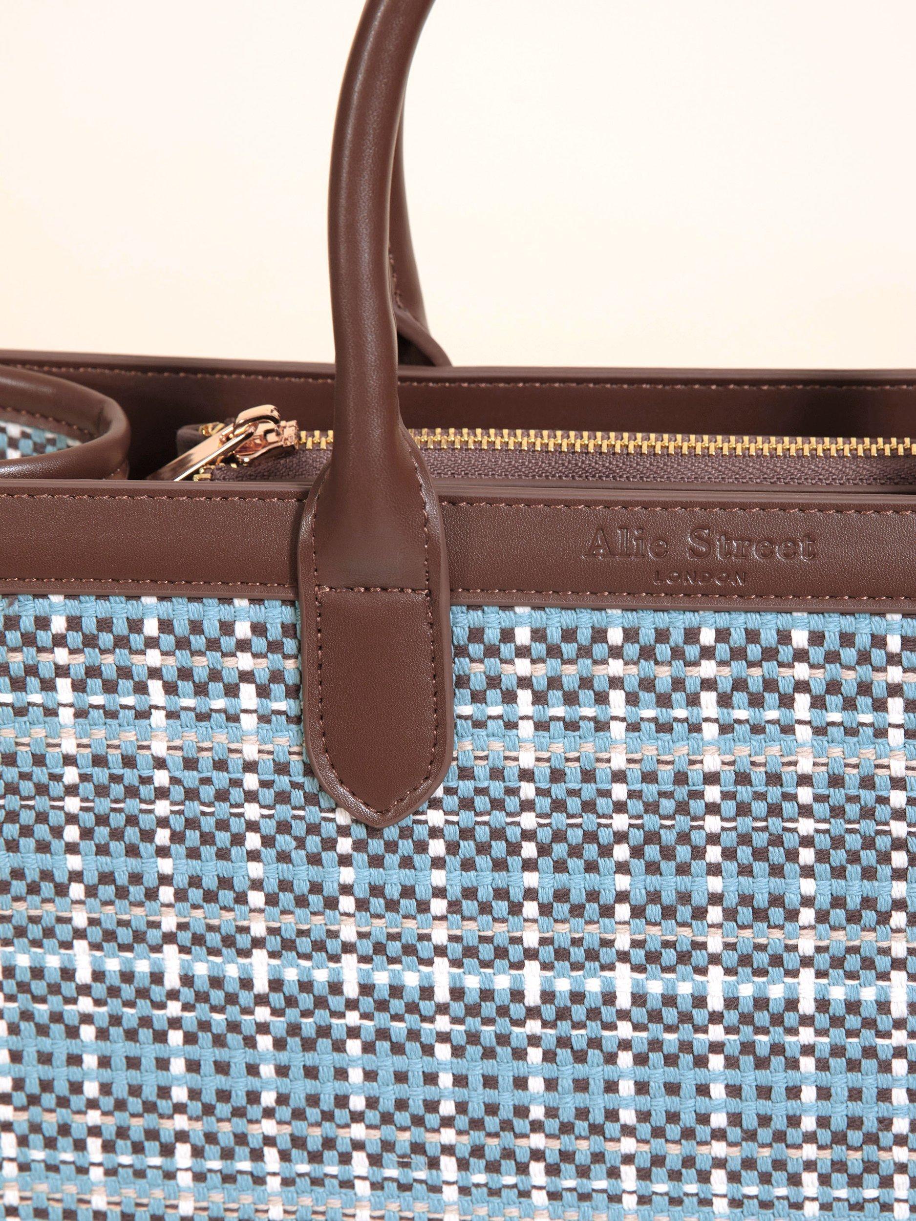 Alie Street Ashbourne handbag check pattern, UK version