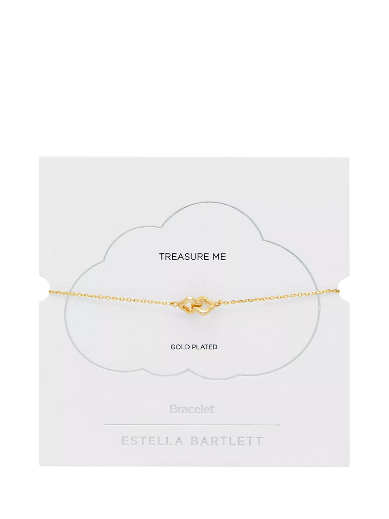 Estella Bartlett double link flower bracelet gold, imported from the UK