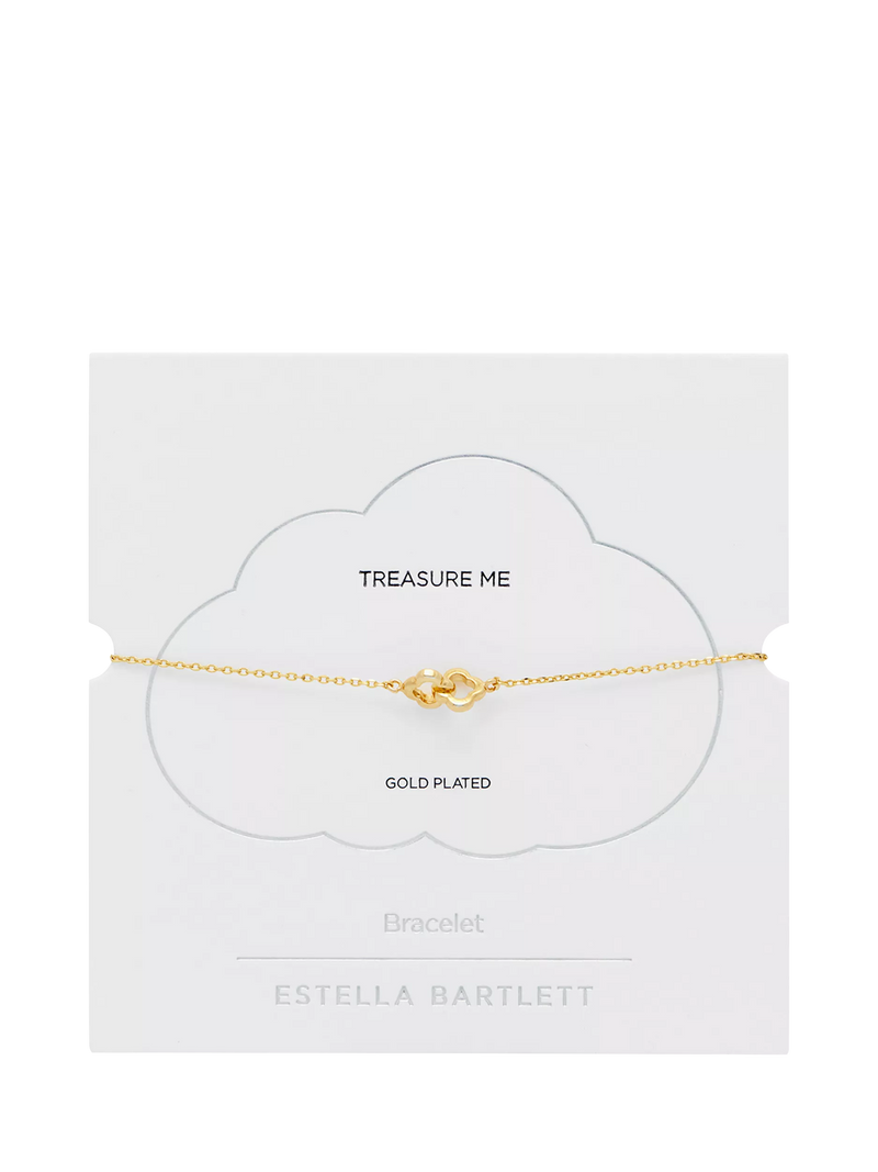 Estella Bartlett double link flower bracelet gold, imported from the UK