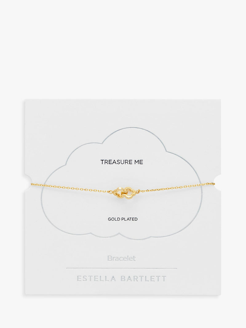 Estella Bartlett double link flower bracelet gold, imported from the UK