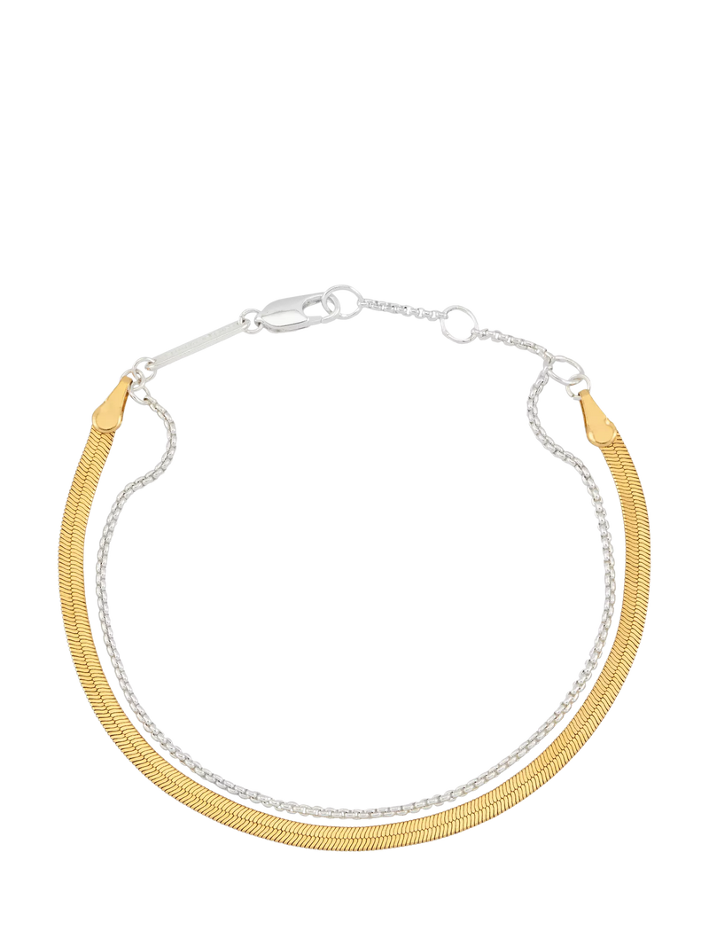 Estella Bartlett waterproof herringbone chain bracelet silver gold (British brand)