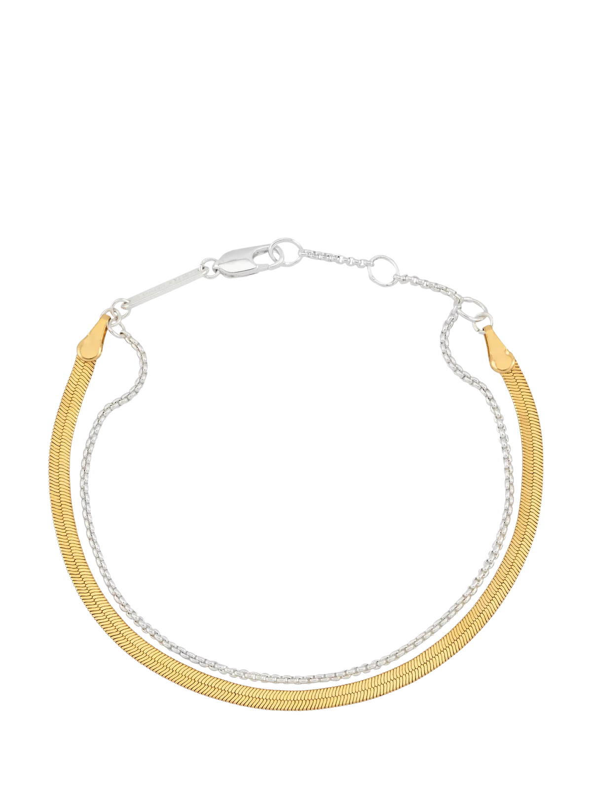 Estella Bartlett waterproof herringbone chain bracelet silver gold (British brand)