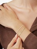 Estella Bartlett waterproof herringbone chain bracelet silver gold (British brand)