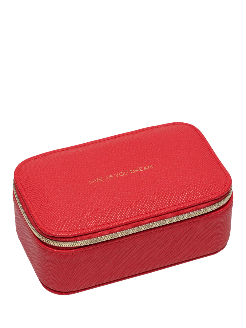 Estella Bartlett mini jewellery box in red faux leather - (British brand)