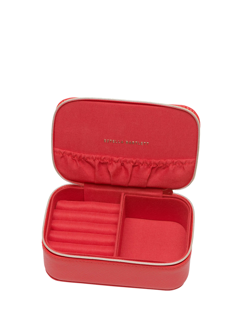Estella Bartlett mini jewellery box in red faux leather - (British brand)