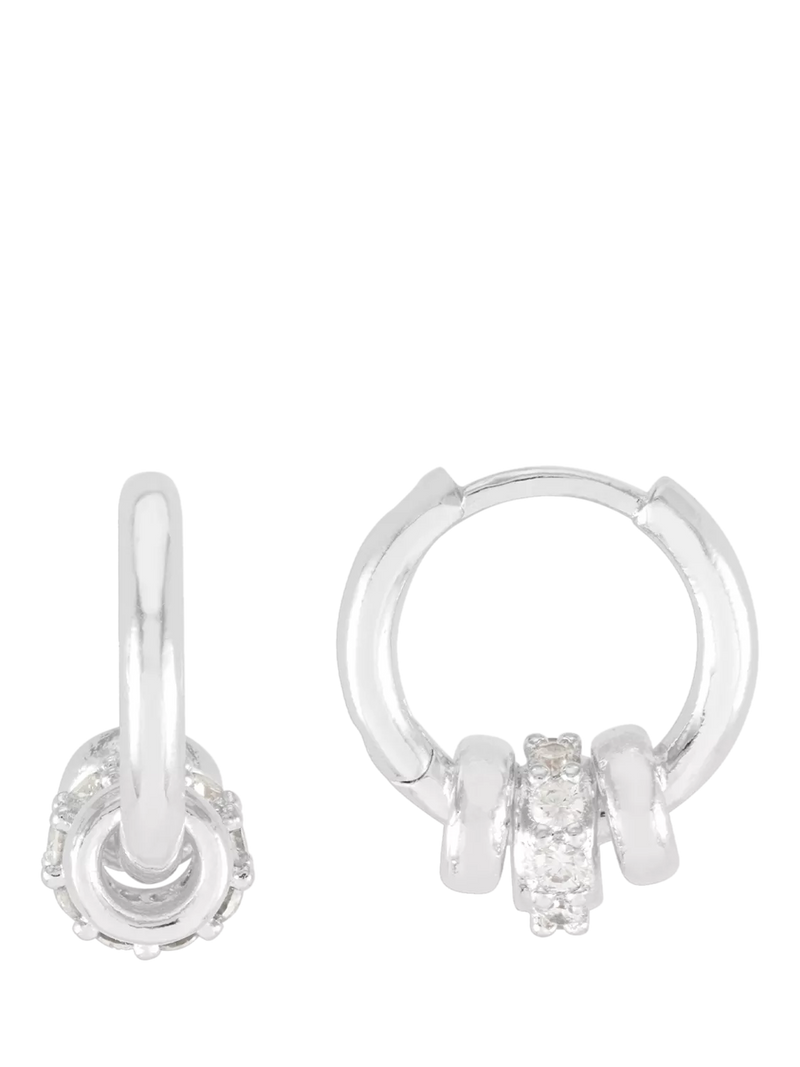 Estella Bartlett Triple Disc Cubic Zirconia Hoop Earrings