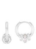 Estella Bartlett Triple Disc Cubic Zirconia Hoop Earrings