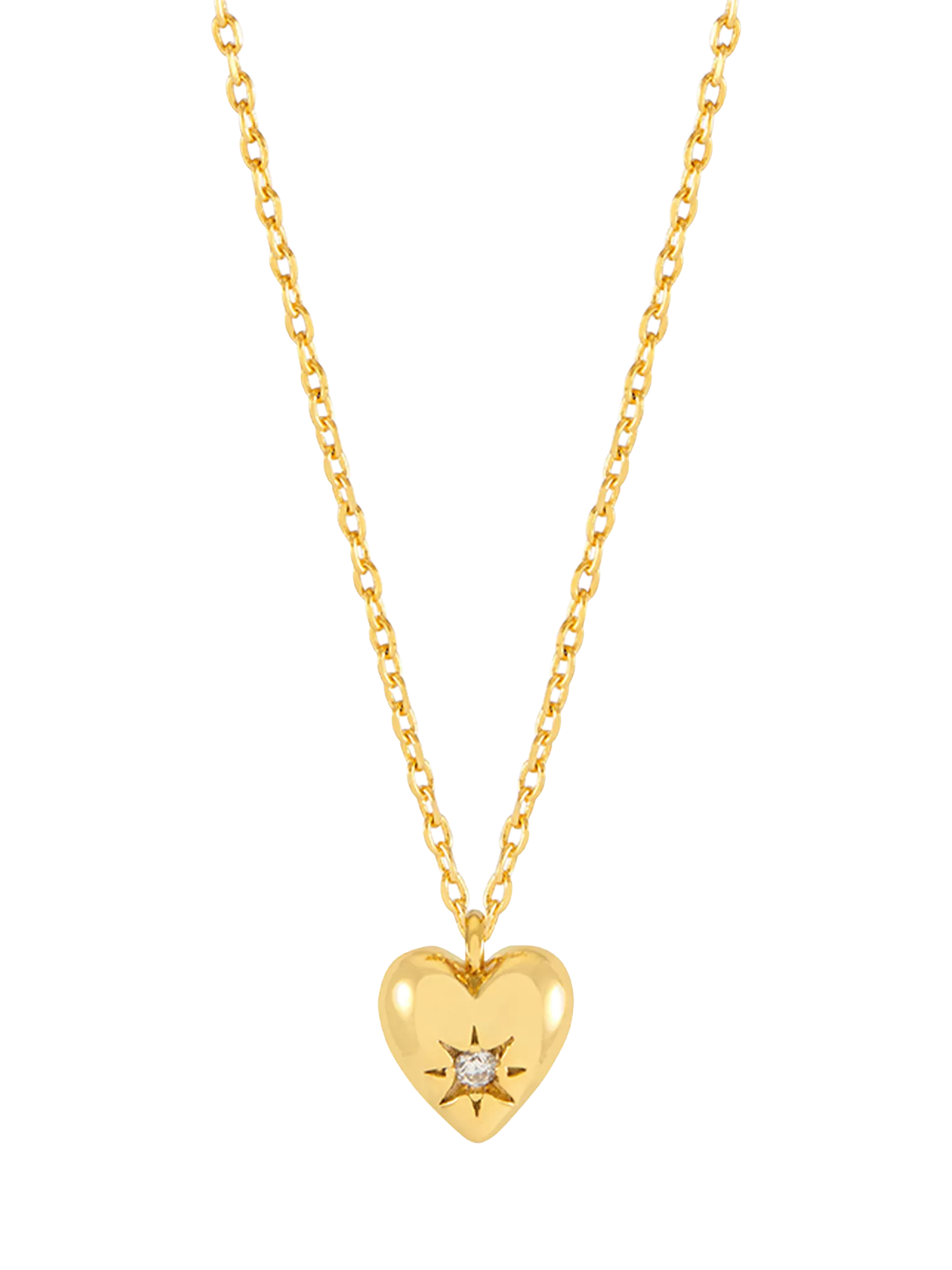 Estella Bartlett Star Puffed Crystal Heart necklace, imported from the UK