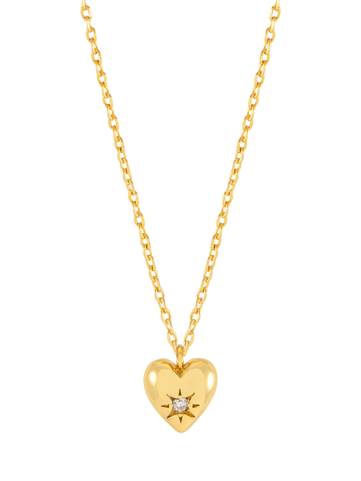 Estella Bartlett Star Puffed Crystal Heart necklace, imported from the UK