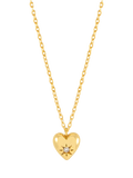 Estella Bartlett Star Puffed Crystal Heart necklace, imported from the UK