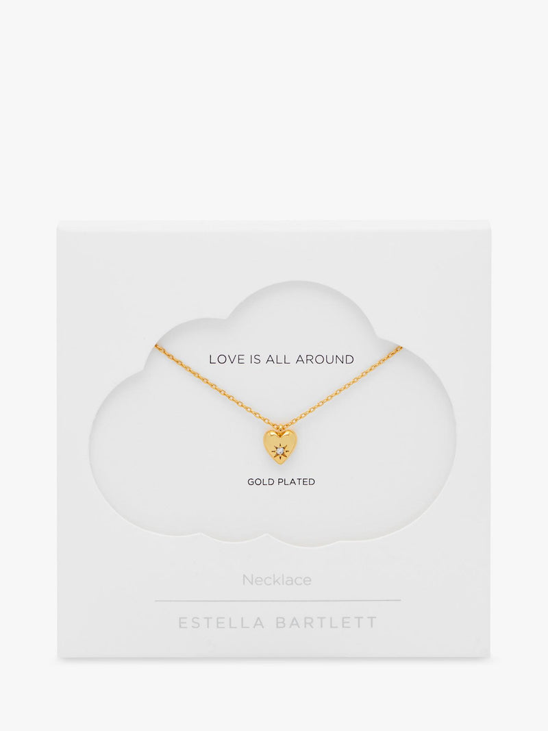 Estella Bartlett Star Puffed Crystal Heart necklace, imported from the UK