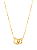 Estella Bartlett Double Linked Flower Necklace gold plated brass - British product