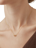 Estella Bartlett Double Linked Flower Necklace gold plated brass - British product