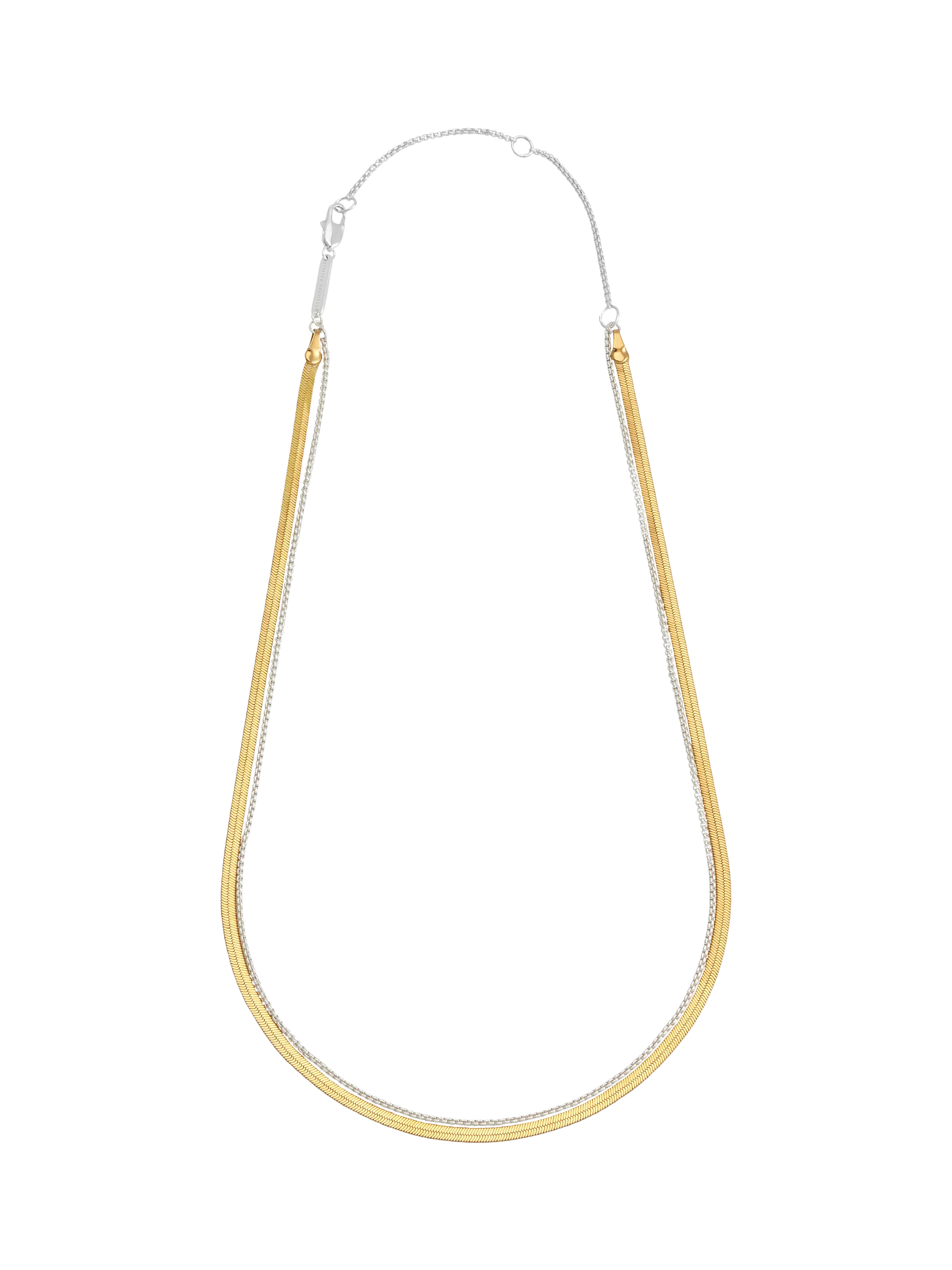 Estella Bartlett herringbone chain necklace gold silver, imported from the UK