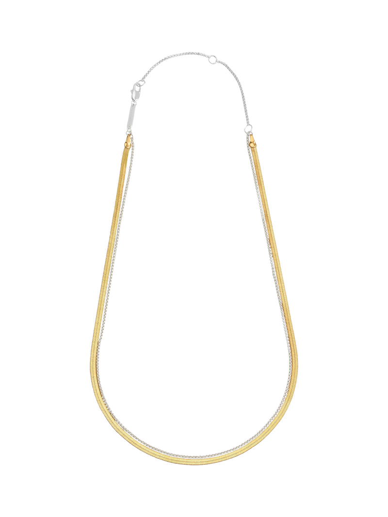 Estella Bartlett herringbone chain necklace gold silver, imported from the UK