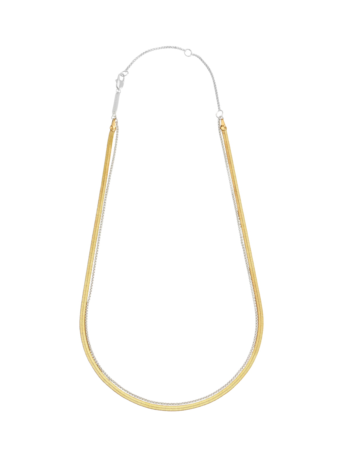 Estella Bartlett herringbone chain necklace gold silver, imported from the UK