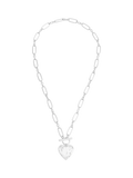 Estella Bartlett waterproof oversized molten heart necklace silver - British product