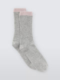 John Lewis Sparkle Tip Wool Blend Crew Socks