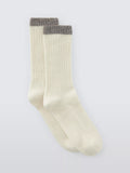 John Lewis Sparkle Tip Wool Blend Crew Socks
