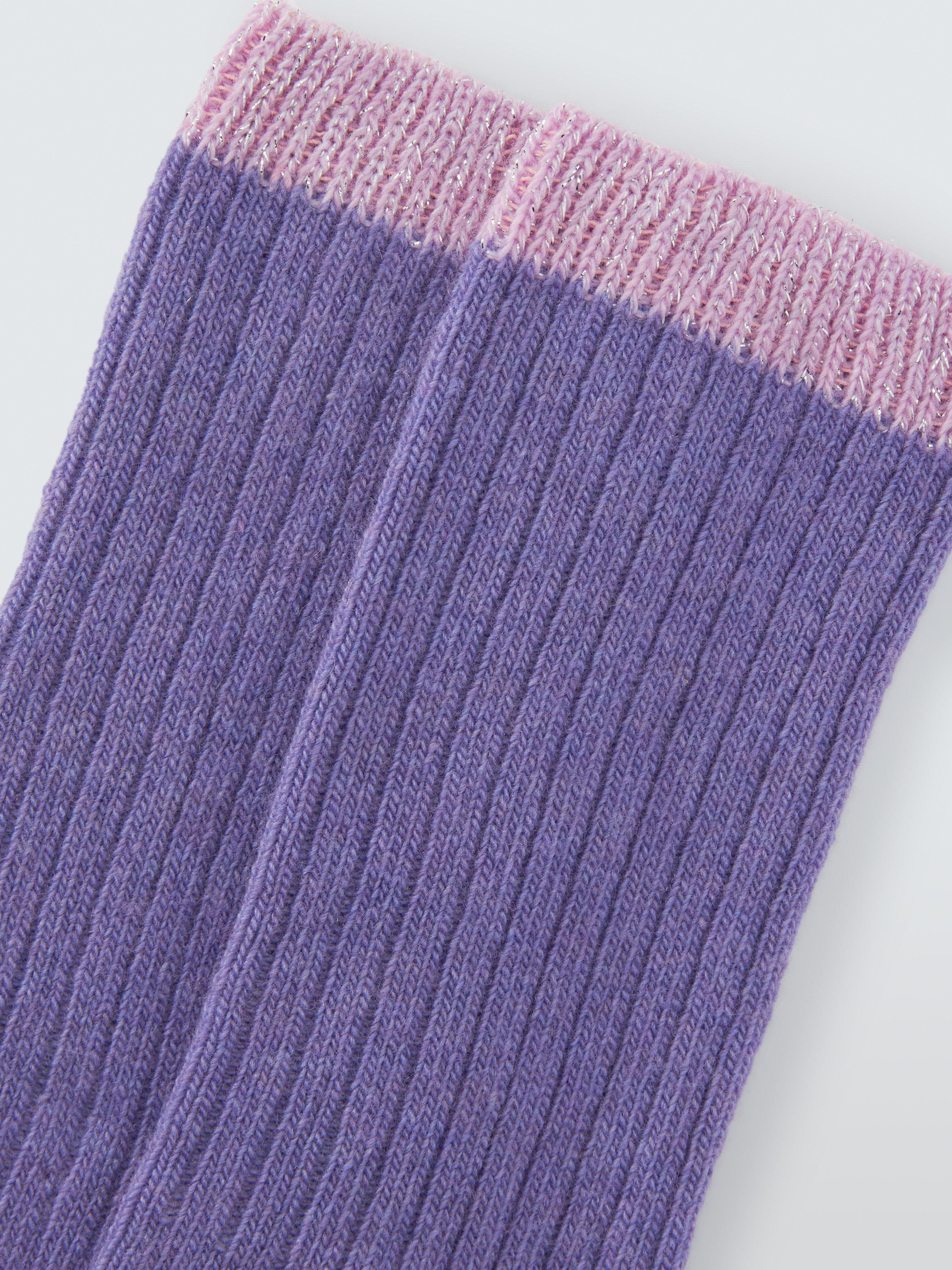 John Lewis sparkle tip wool blend crew socks (British brand)