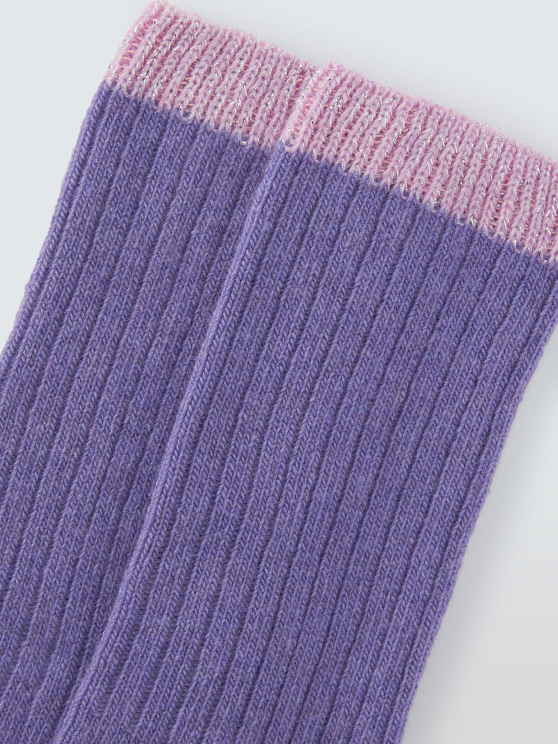 John Lewis sparkle tip wool blend crew socks (British brand)