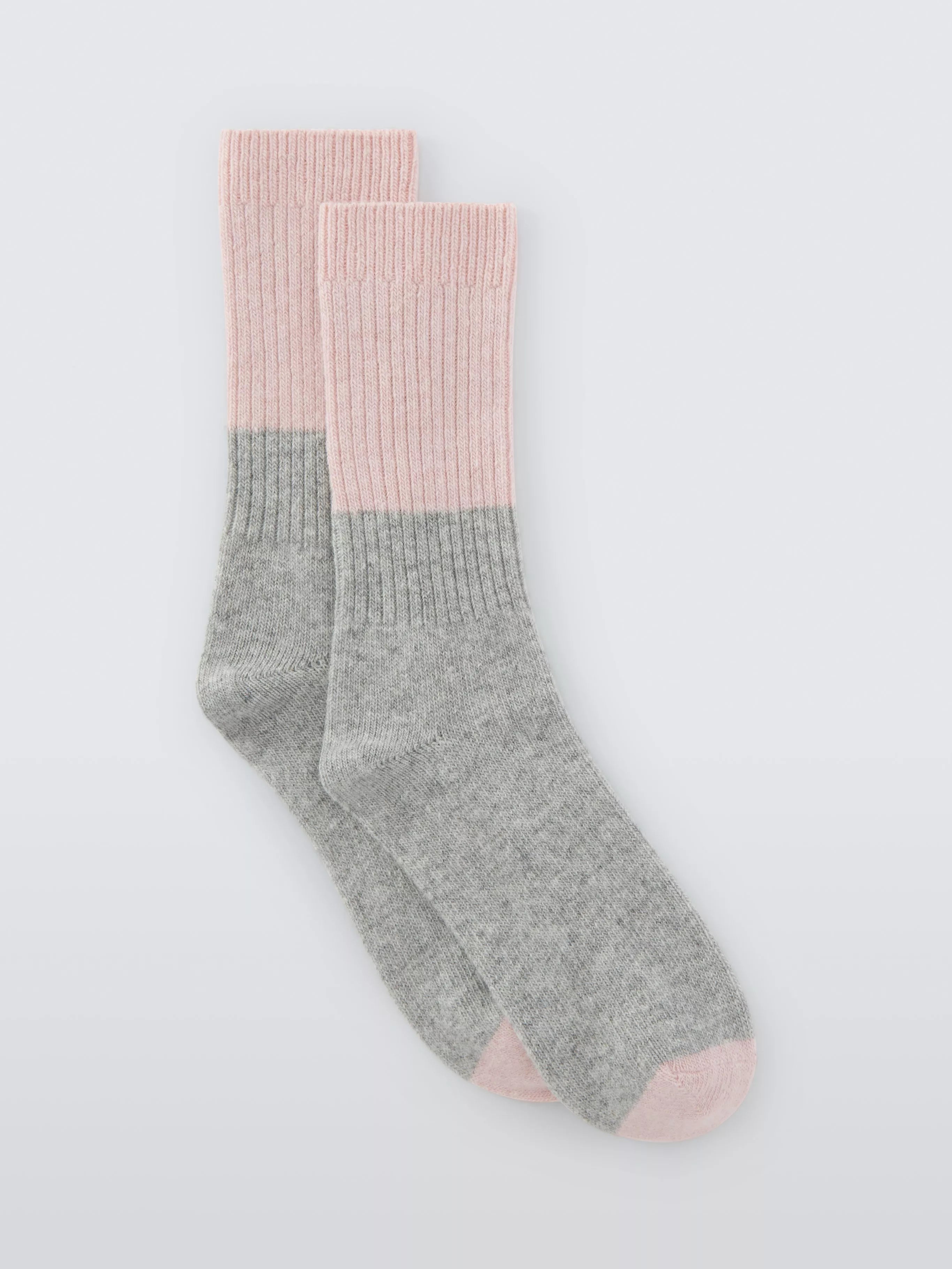 John Lewis colourblock wool blend crew socks - British product
