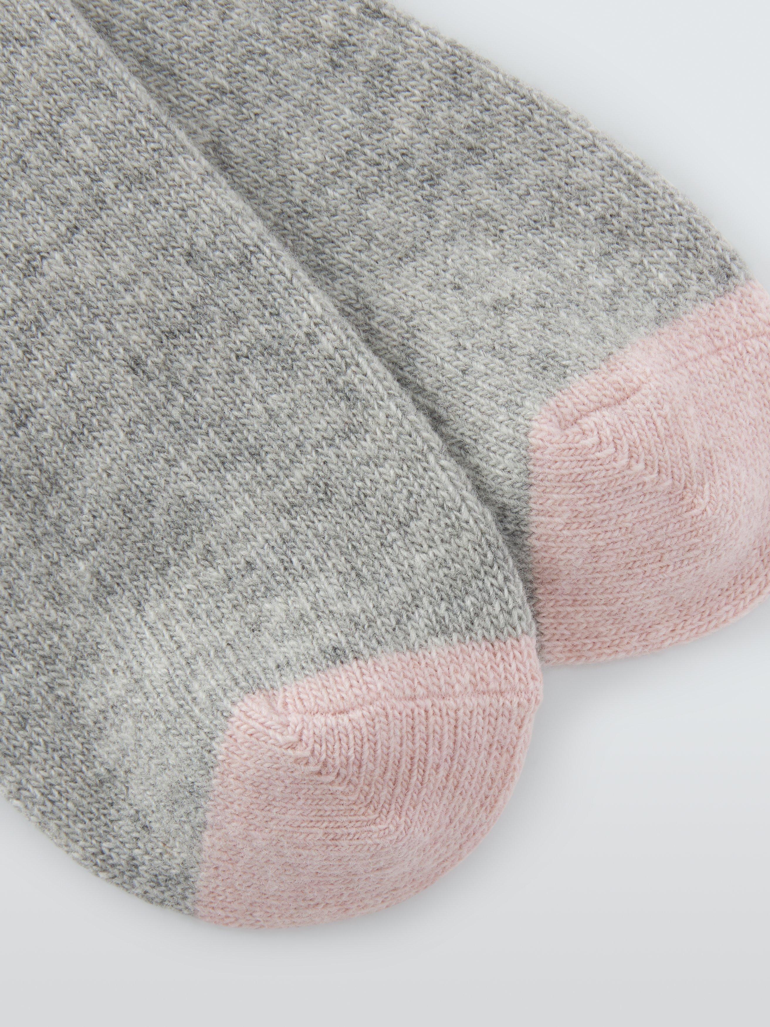 John Lewis colourblock wool blend crew socks - British product