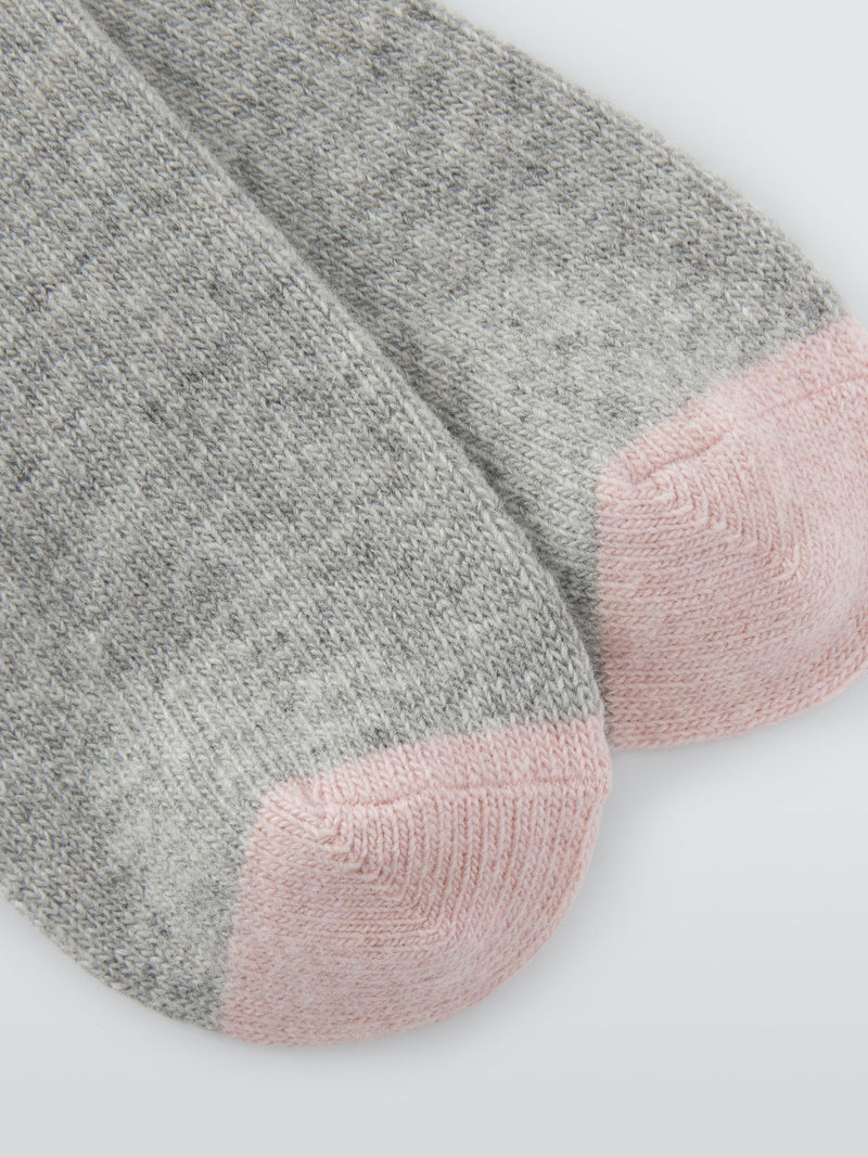 John Lewis colourblock wool blend crew socks - British product