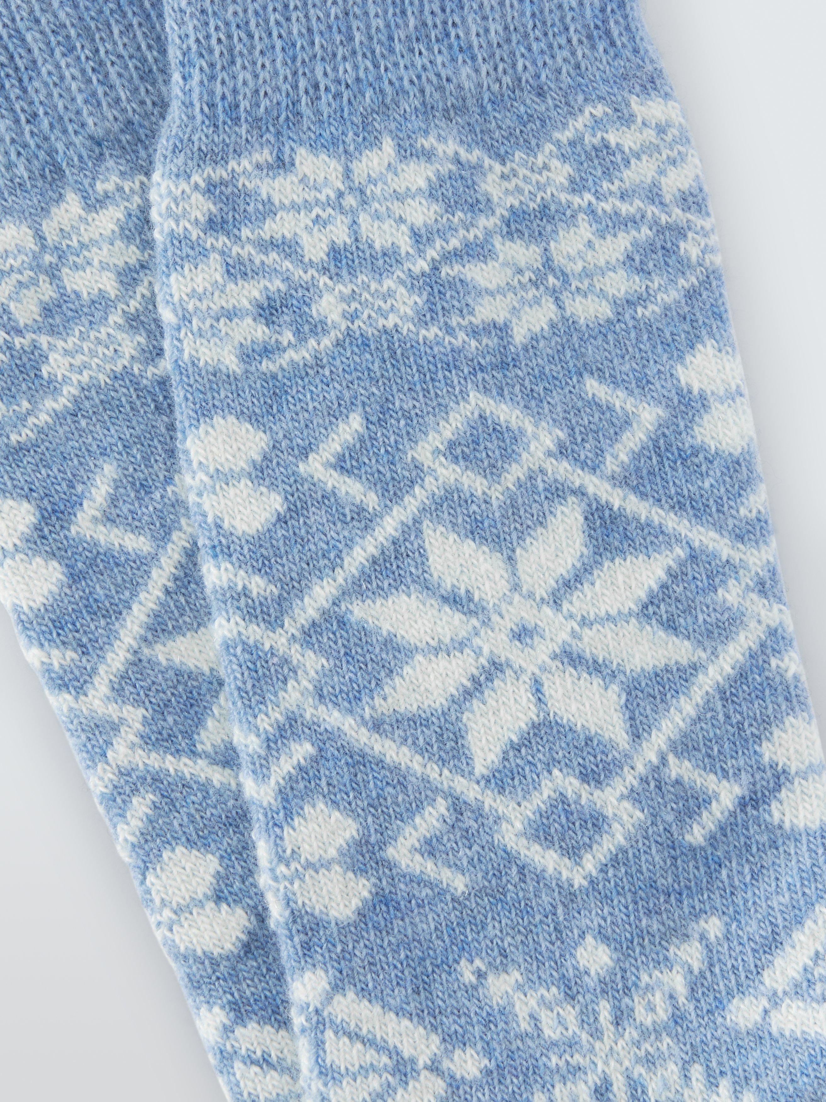 John Lewis snowflake wool blend crew socks, UK version
