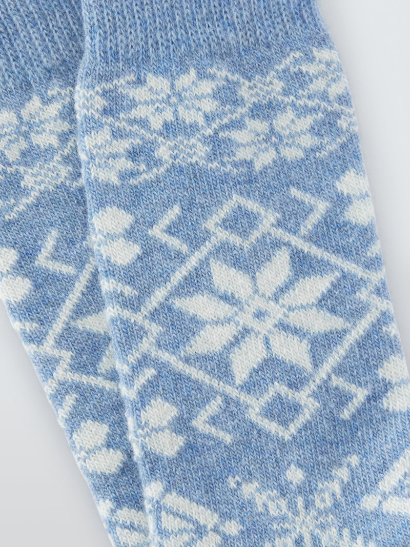 John Lewis snowflake wool blend crew socks, UK version