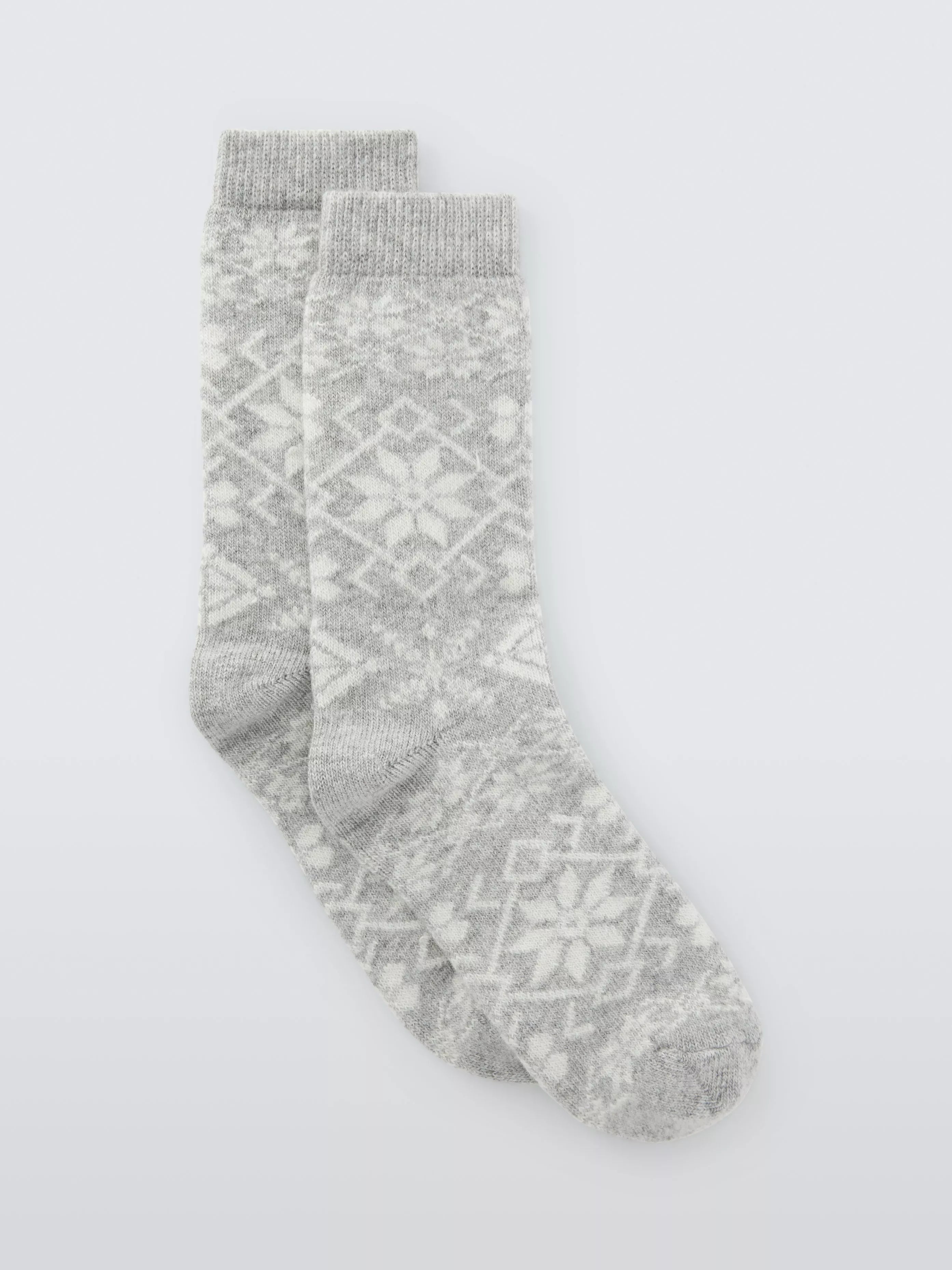 John Lewis snowflake wool blend crew socks, UK version